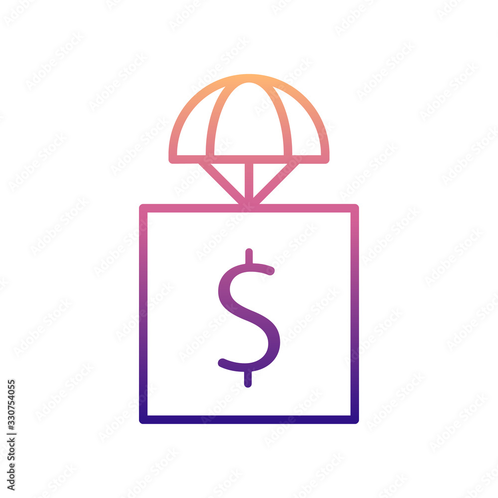Poster cash parcel nolan icon. simple thin line, outline vector of drones icons for ui and ux, website or m