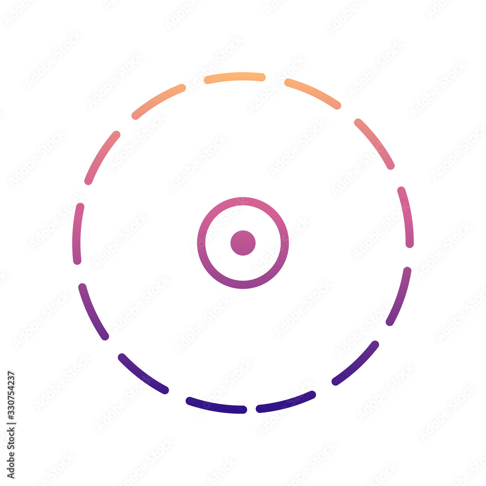 Poster dotted circle nolan icon. simple thin line, outline vector of drones icons for ui and ux, website or