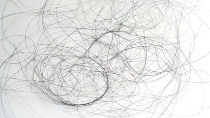 Obraz premium Hair loss, Solutions for hair loss, Hair fall on the area,on white background.