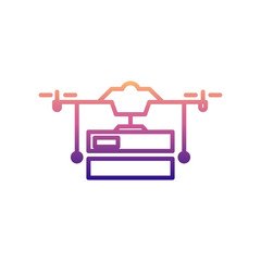 drone with parcel nolan icon. Simple thin line, outline vector of Drones icons for ui and ux, website or mobile application
