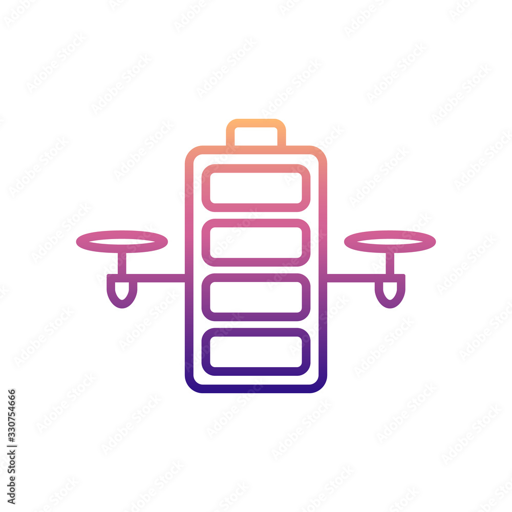 Poster charging a drone nolan icon. simple thin line, outline vector of drones icons for ui and ux, website