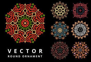 Caucasian ornament symbols set02