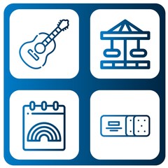 Set of festival icons