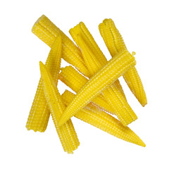 Small corn isolated on white background