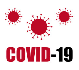 COVID-19 Coronavirus cell. Danger contamination bacteria cells. Illustration. II
