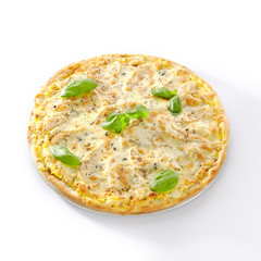 Sweet Dessert Pizza or Brazilian Pizza with Pear, Nuts and Gorgonzola