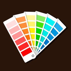 Color palette guide on dark background, Vector illustration