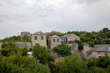 Fototapeta na wymiar Ottoman town near Mostar Pocitel Town, Bosnia and Herzegovia