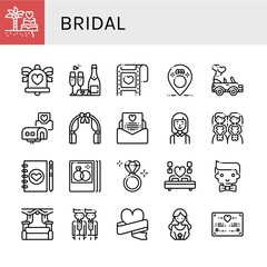 Fototapeta premium bridal icon set