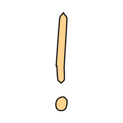 Exclamation mark. Grunge doodle sketch exclamation marks vector. exclamation marks illustration on white background