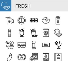 Set of fresh icons