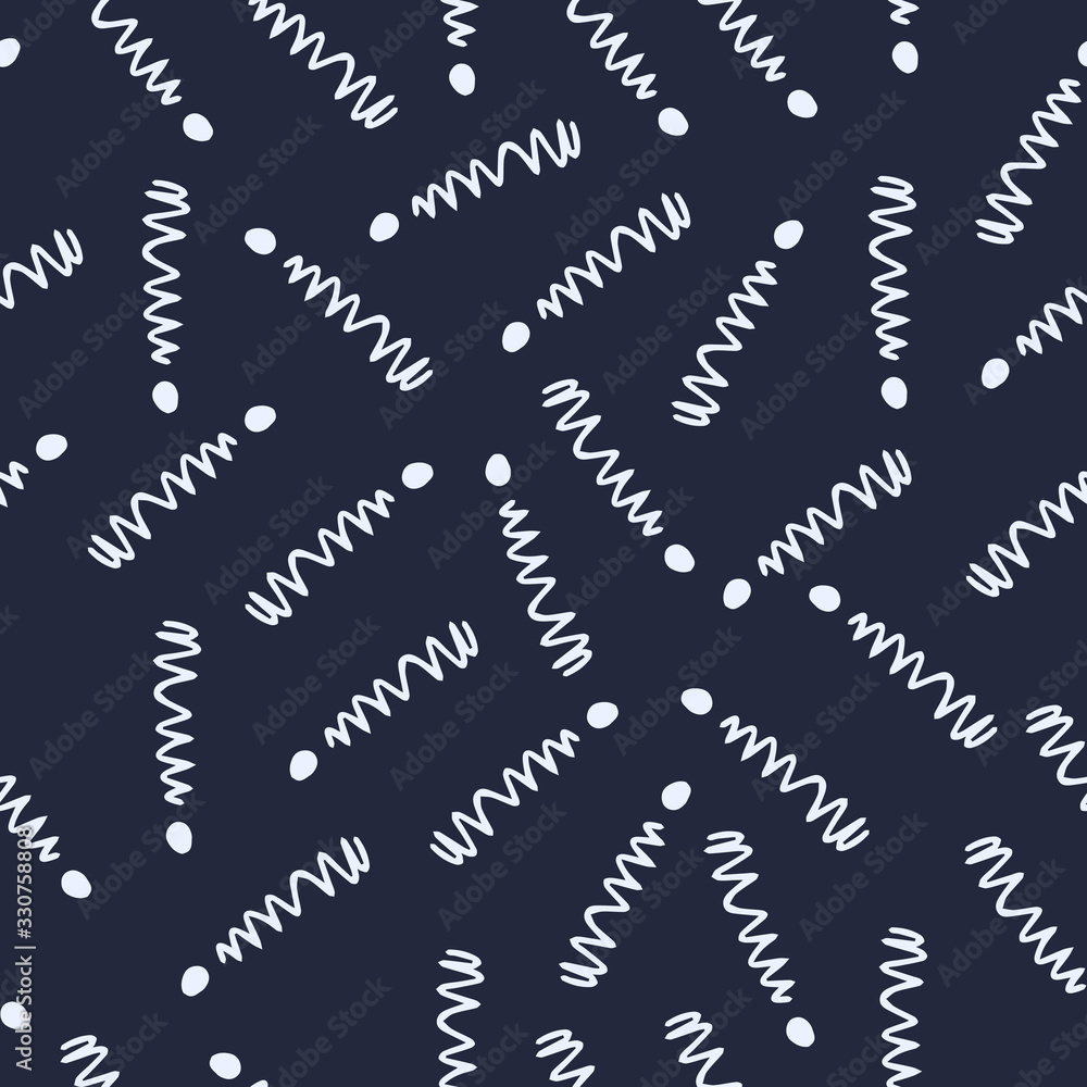Poster exclamation mark seamless pattern. hand drawn vector elements.vector sketch question marks backgroun