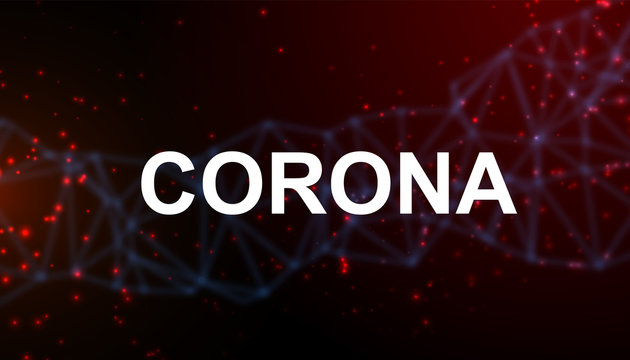 Coronavirus mit DNA im Hintergrund