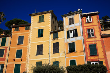 Portofino (GE), Italy - June 01, 2017: A typical house in Portofino, Genova, Liguria, Italy