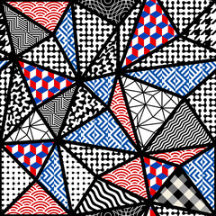 Geometric abstract pattern in patchwork style.