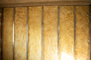 Wool wall insulation, internal insulation