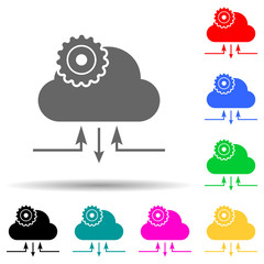 cloud management multi color style icon. Simple glyph, flat vector of web development icons for ui and ux, website or mobile application