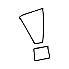 Exclamation mark. Grunge doodle sketch exclamation marks vector. exclamation marks illustration on white background