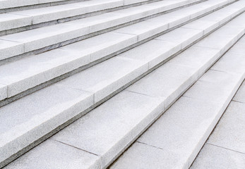White granite staircase
