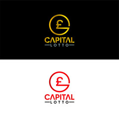 Abstract Simple Elegant Initial Letter Type Capital Lotto logo, vector logo for business and company identity