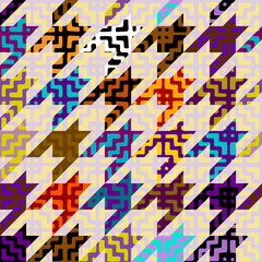 Patchwork textile pattern. Seamless quilting design background.