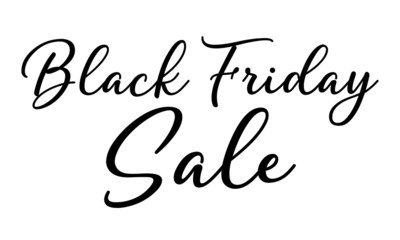 Black Friday sale postcard. Ink illustration. Modern brush calligraphy. Isolated on white background.