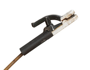 Welding electrode holder (with clipping path) isolated on white background