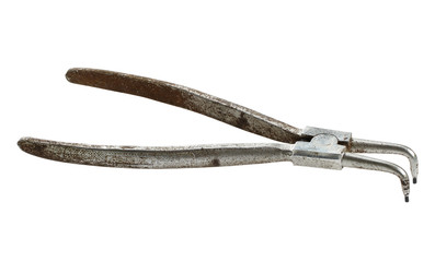 Obraz premium Lock ring pliers (with clipping path) isolated on white background