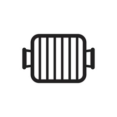 Grill icon template black color editable. Grill icon symbol Flat vector illustration for graphic and web design.