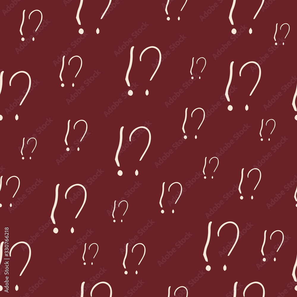 Fototapete question marks and exclamation mark seamless pattern. vector sketch question marks and exclamation m