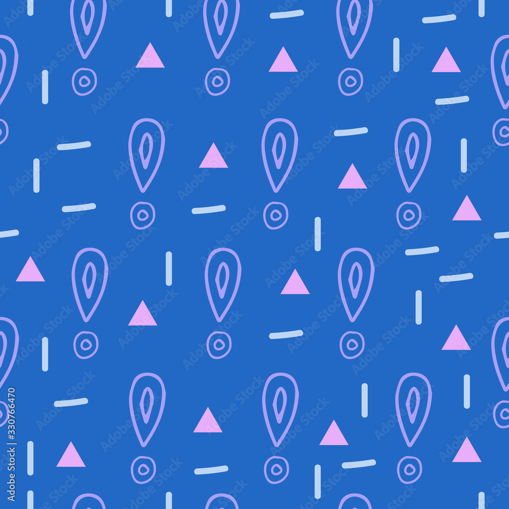 Poster exclamation mark seamless pattern. hand drawn vector elements.vector sketch question marks backgroun