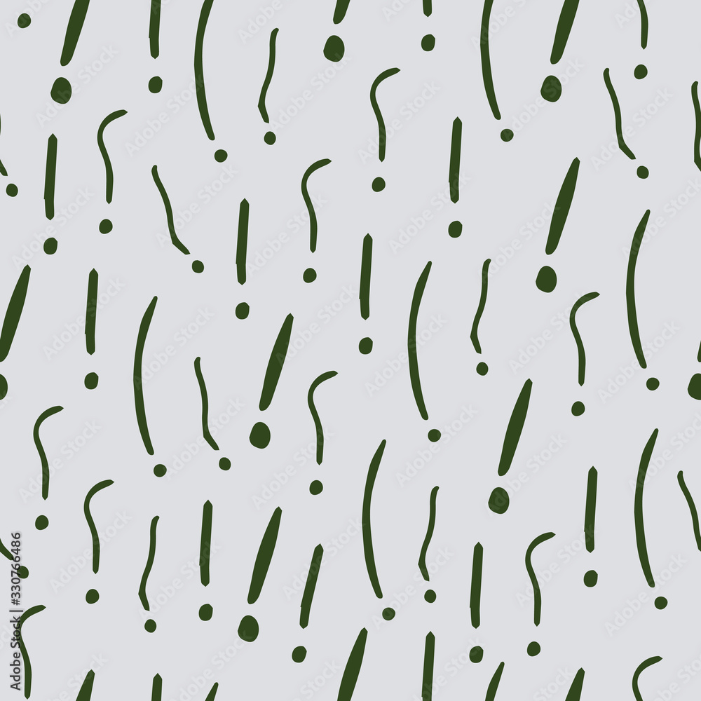 Poster exclamation mark seamless pattern on white background. hand drawn vector elements.vector sketch ques
