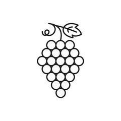 Grapes vector icon template black color editable. Grapes vector icon symbol Flat vector illustration for graphic and web design.