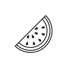 Watermelon icon template black color editable. Watermelon icon symbol Flat vector illustration for graphic and web design.