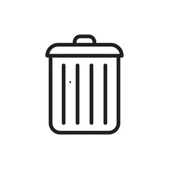 Bin Vector icon template black color editable. Bin Vector icon symbol Flat vector illustration for graphic and web design.