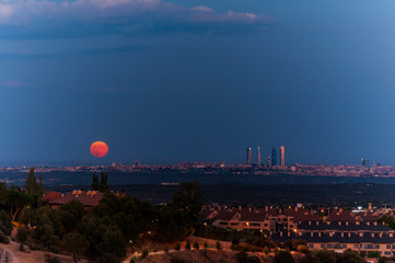 Madrid and the full moon.