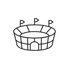Stadium icon template black color editable. Stadium icon symbol Flat vector illustration for graphic and web design.