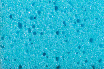 Fototapeta na wymiar Blue Foam Rubber Sponge Texture Background.