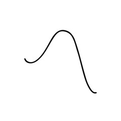 Decrease graphs Isolated on white background. Hand drawn Stock financial trade market diagram. Chart line icon, finance and banking, decrease sign. Vector down trend stocks graph diagram illustration