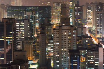 Panoramic view of Sao Paulo, Brazil, South America