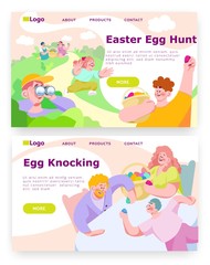 Easter egg hunt, Egg knocking , Easter, People celebrate Easter.