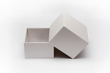 white open empty box on a white background