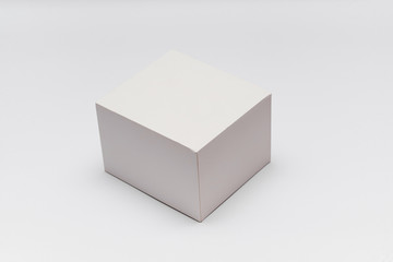 white closed box on a white background