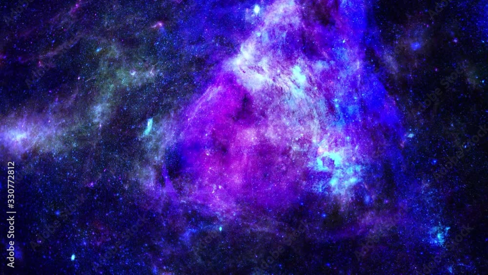 Wall mural animation view to travelling across the universe in moving