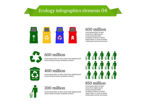 Ecology Infographic  Waste separation  background Vector Illustration