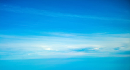 Stratiform clouds and blue sky