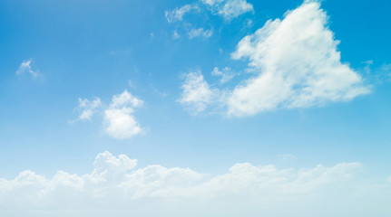 Blue sky with white clouds in the summer