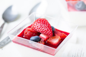Panna Cotta with Fresh Berries