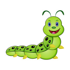 Obraz na płótnie Canvas Cute caterpillar cartoon