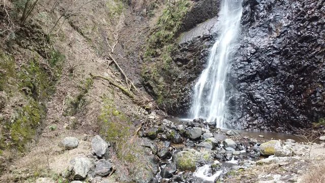 Drone video of Shirai Falls in Shikoku in Japan